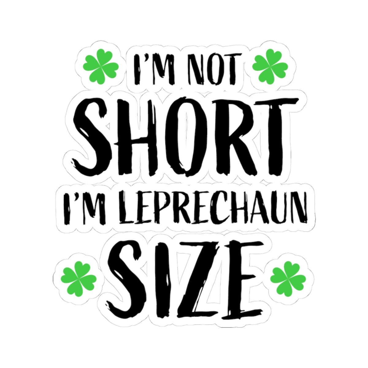 Cute Leprechaun Size Kiss-Cut Stickers for Laptop, Saint Patrick's Day Decor, Funny Gift for Kids, Cheerful Wall Art, Holiday Accessories