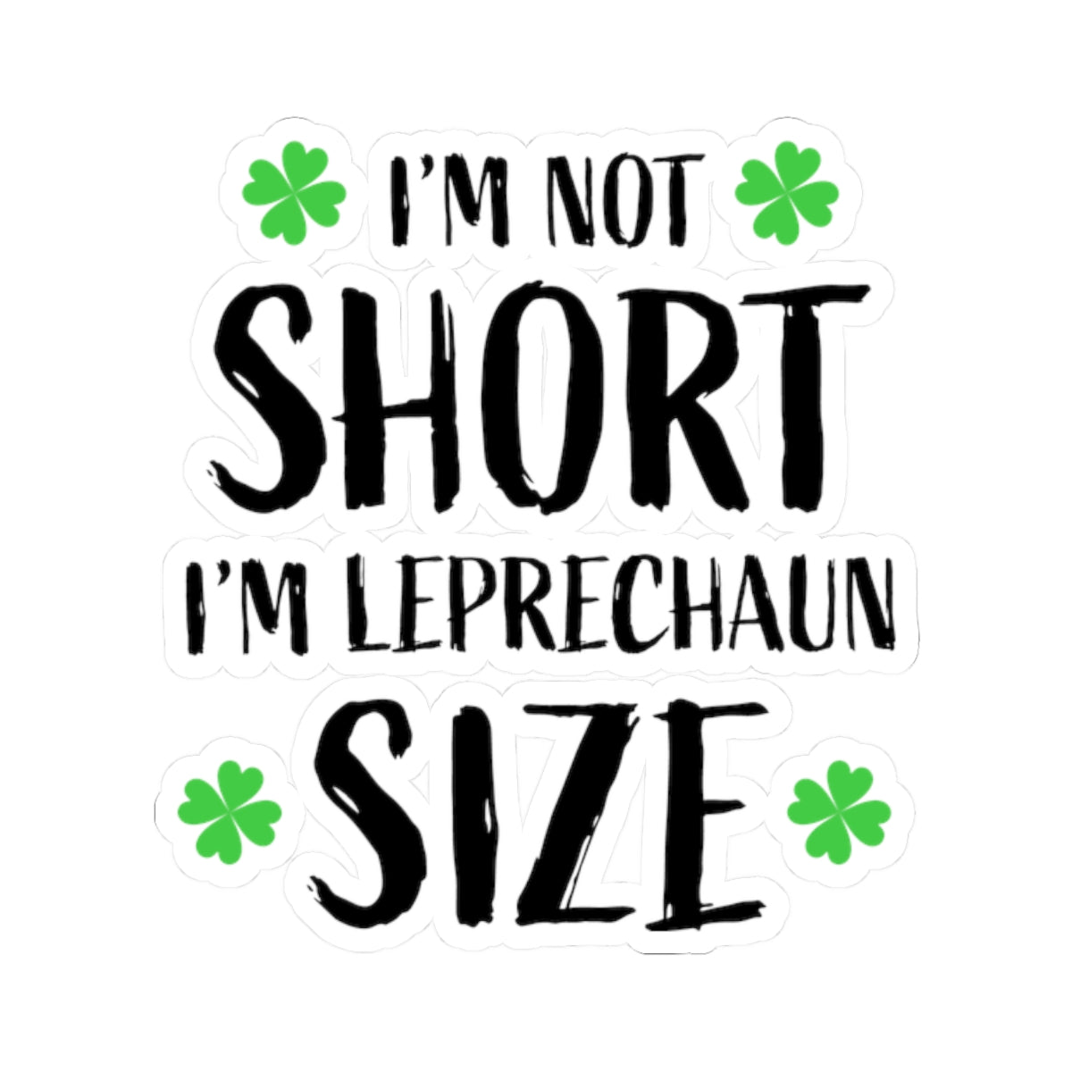 Cute Leprechaun Size Kiss-Cut Stickers for Laptop, Saint Patrick's Day Decor, Funny Gift for Kids, Cheerful Wall Art, Holiday Accessories