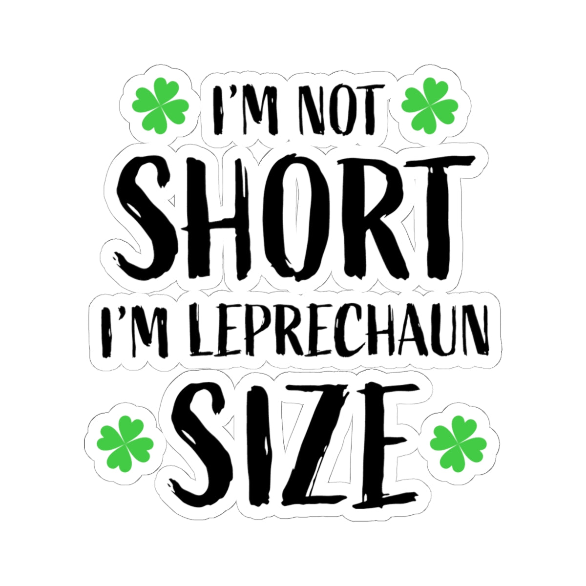 Cute Leprechaun Size Kiss-Cut Stickers for Laptop, Saint Patrick's Day Decor, Funny Gift for Kids, Cheerful Wall Art, Holiday Accessories