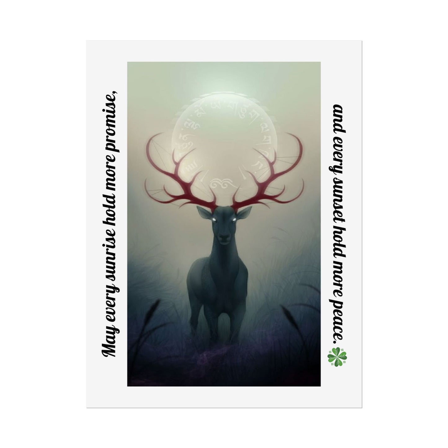 Serene Nature Rolled Poster | Inspirational Celtic Wall Art, Home Decor, Gift for Nature Lovers, Motivational Decor, Peaceful Art Print