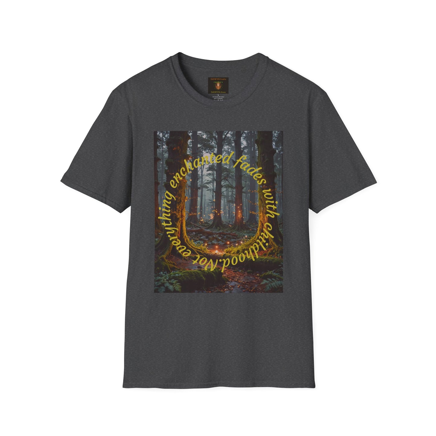 Enchanted Forest T-Shirt | Unisex Softstyle Tee, Nature Lover Gift, Bohemian Apparel, Casual Wear, Eco-Friendly Fashion