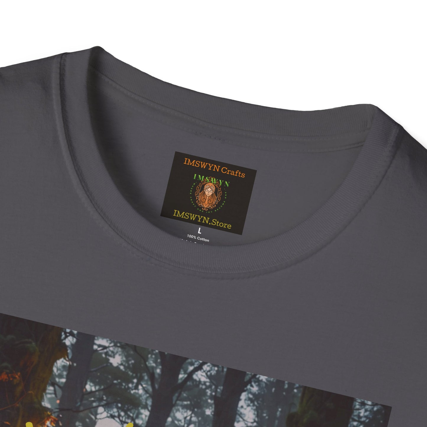 Enchanted Forest T-Shirt | Unisex Softstyle Tee, Nature Lover Gift, Bohemian Apparel, Casual Wear, Eco-Friendly Fashion