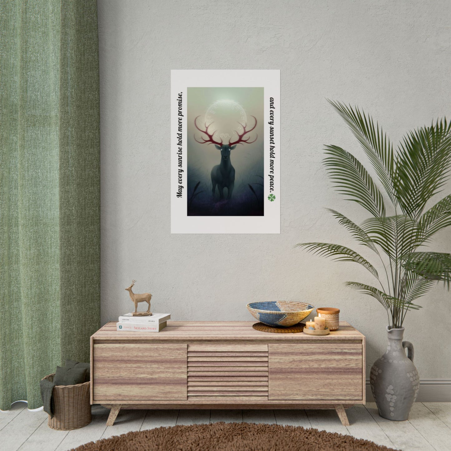 Serene Nature Rolled Poster | Inspirational Celtic Wall Art, Home Decor, Gift for Nature Lovers, Motivational Decor, Peaceful Art Print